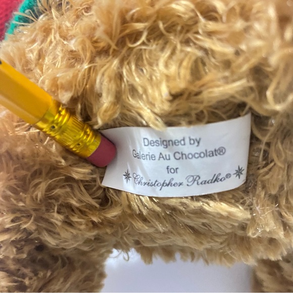Christopher Radko 2004 Galerie Au Chocolat Christmas Teddy Bear Plush RARE - Picture 8 of 10